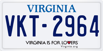 VA license plate VKT2964