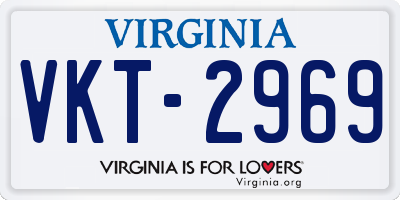 VA license plate VKT2969