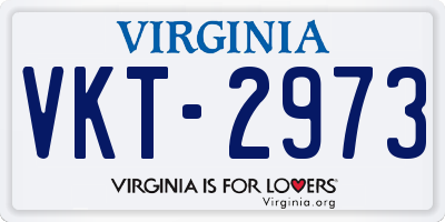 VA license plate VKT2973