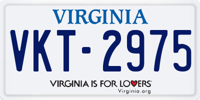 VA license plate VKT2975