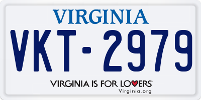 VA license plate VKT2979