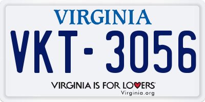 VA license plate VKT3056