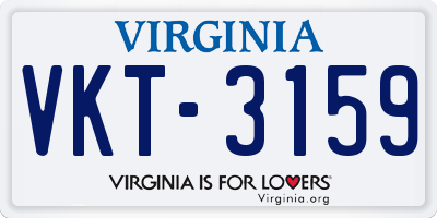 VA license plate VKT3159