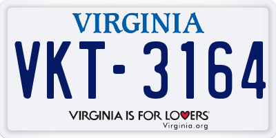 VA license plate VKT3164