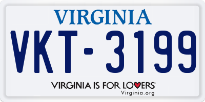 VA license plate VKT3199