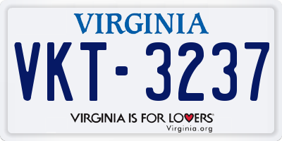 VA license plate VKT3237