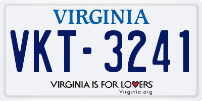 VA license plate VKT3241