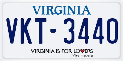 VA license plate VKT3440