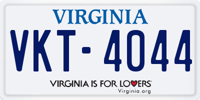 VA license plate VKT4044