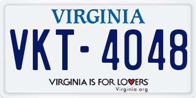 VA license plate VKT4048