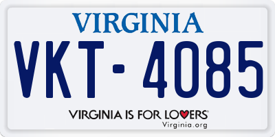 VA license plate VKT4085
