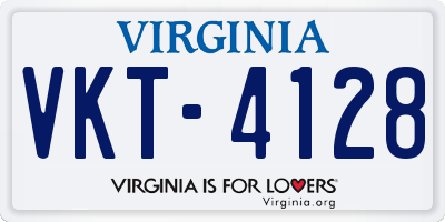 VA license plate VKT4128