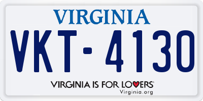 VA license plate VKT4130