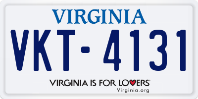 VA license plate VKT4131