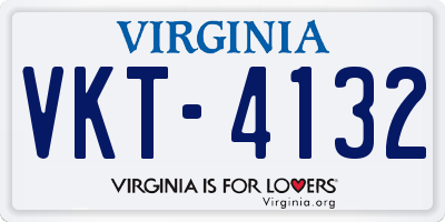 VA license plate VKT4132