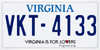 VA license plate VKT4133
