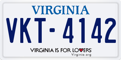 VA license plate VKT4142