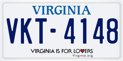 VA license plate VKT4148