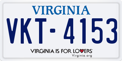 VA license plate VKT4153
