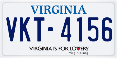 VA license plate VKT4156