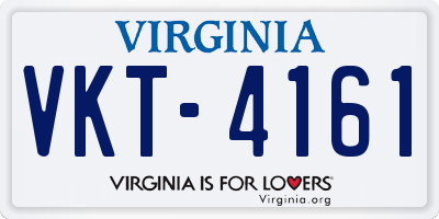 VA license plate VKT4161