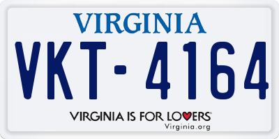 VA license plate VKT4164