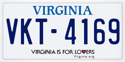 VA license plate VKT4169