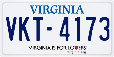 VA license plate VKT4173