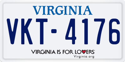 VA license plate VKT4176