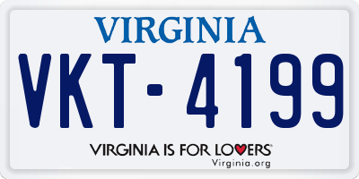 VA license plate VKT4199