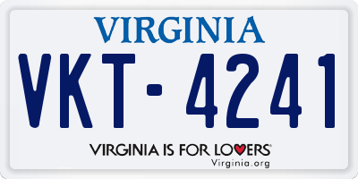 VA license plate VKT4241