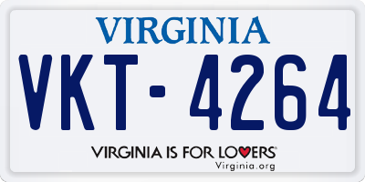 VA license plate VKT4264