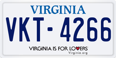 VA license plate VKT4266
