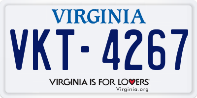 VA license plate VKT4267