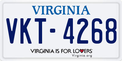 VA license plate VKT4268