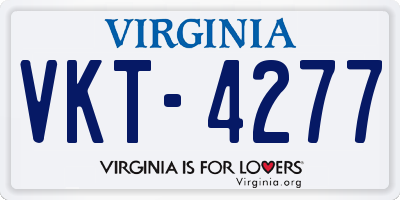 VA license plate VKT4277