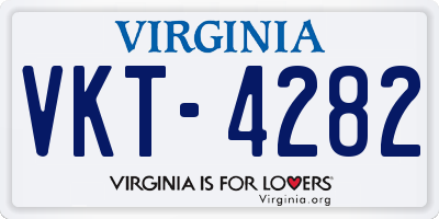 VA license plate VKT4282