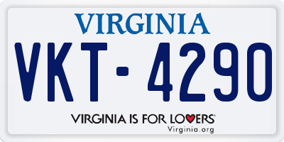 VA license plate VKT4290