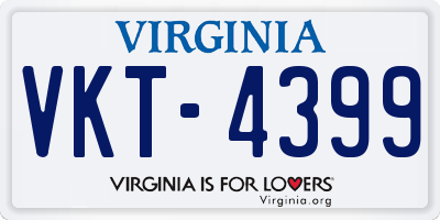 VA license plate VKT4399