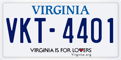 VA license plate VKT4401