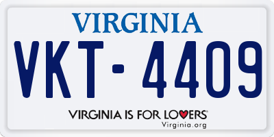 VA license plate VKT4409