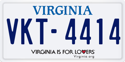VA license plate VKT4414