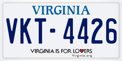 VA license plate VKT4426