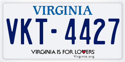 VA license plate VKT4427
