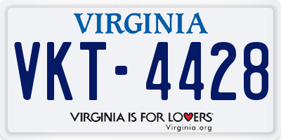 VA license plate VKT4428