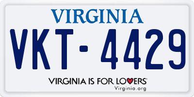 VA license plate VKT4429