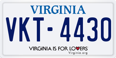 VA license plate VKT4430