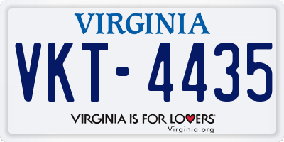 VA license plate VKT4435