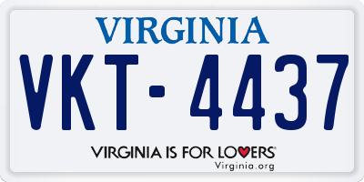 VA license plate VKT4437