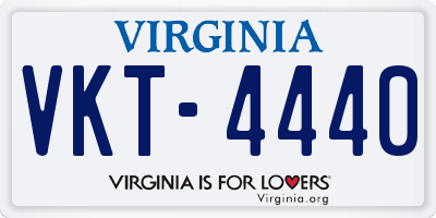 VA license plate VKT4440